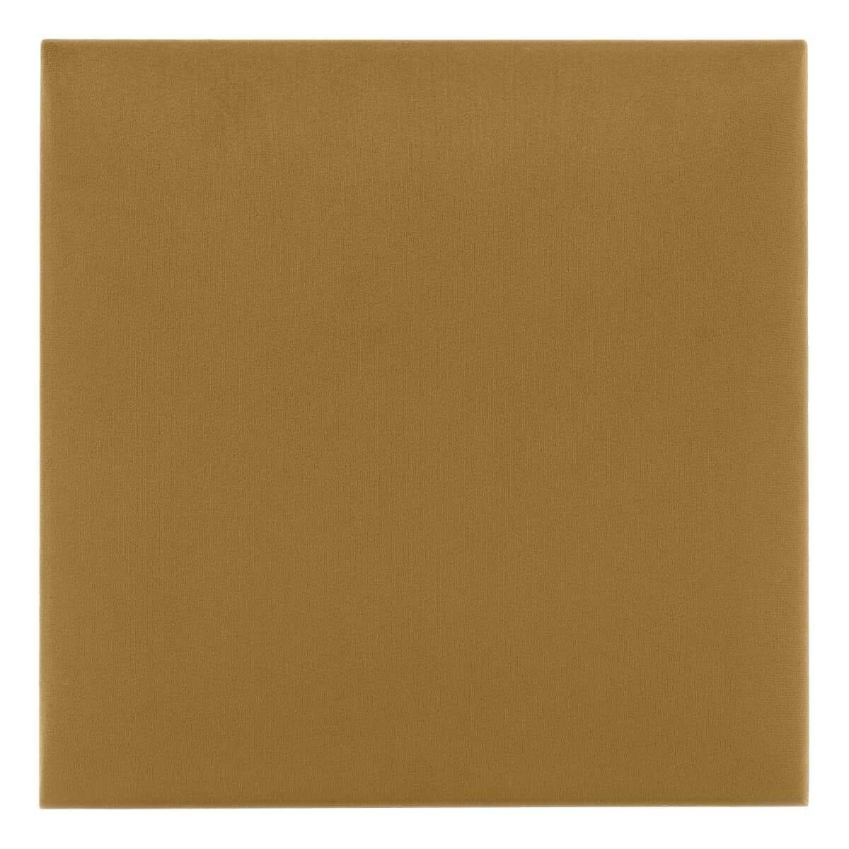 Panel tapicerowany Quadra 50x50 cm żółty stylowy panel ścienny kwadrat welurowa tkanina modne wykończenie każdej aranżacji