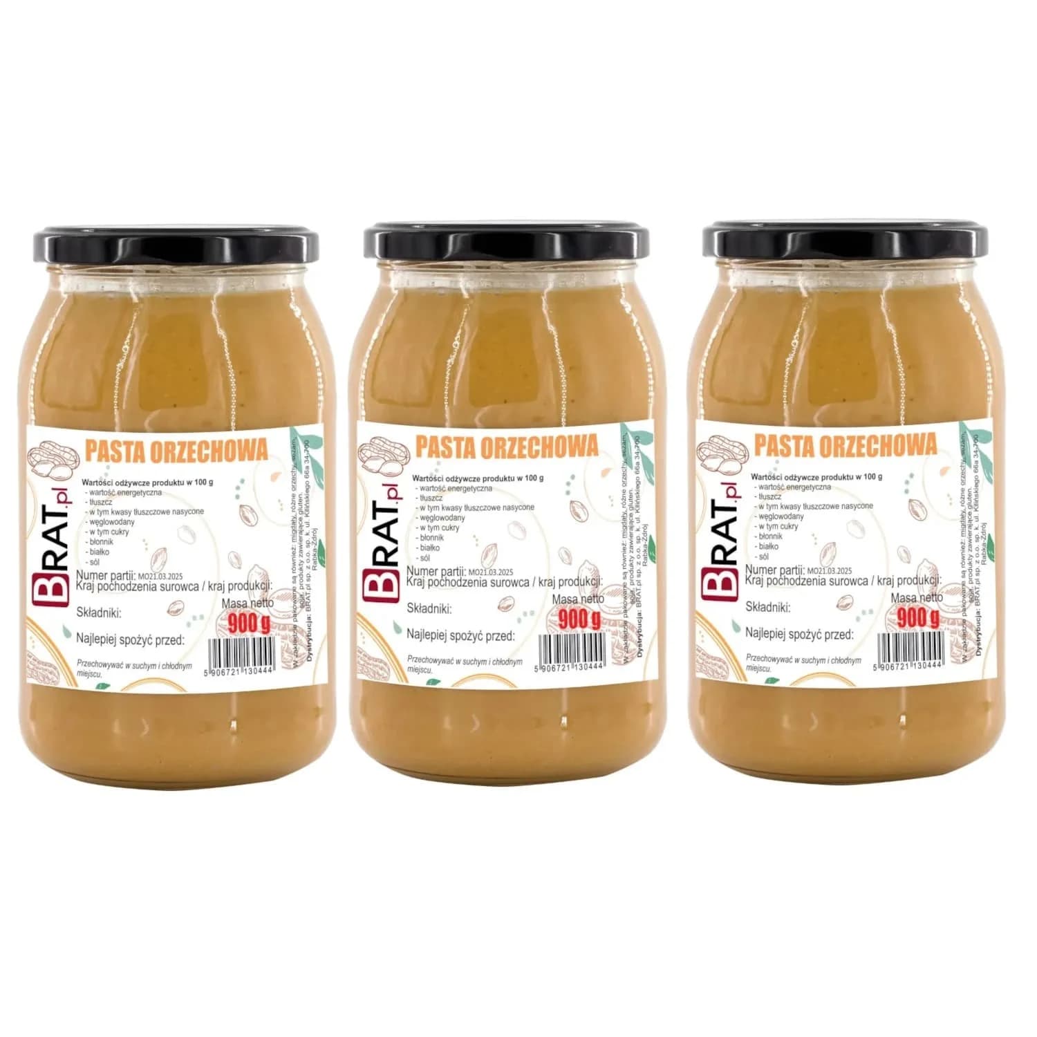 Pasta orzechowa 3 x 900g