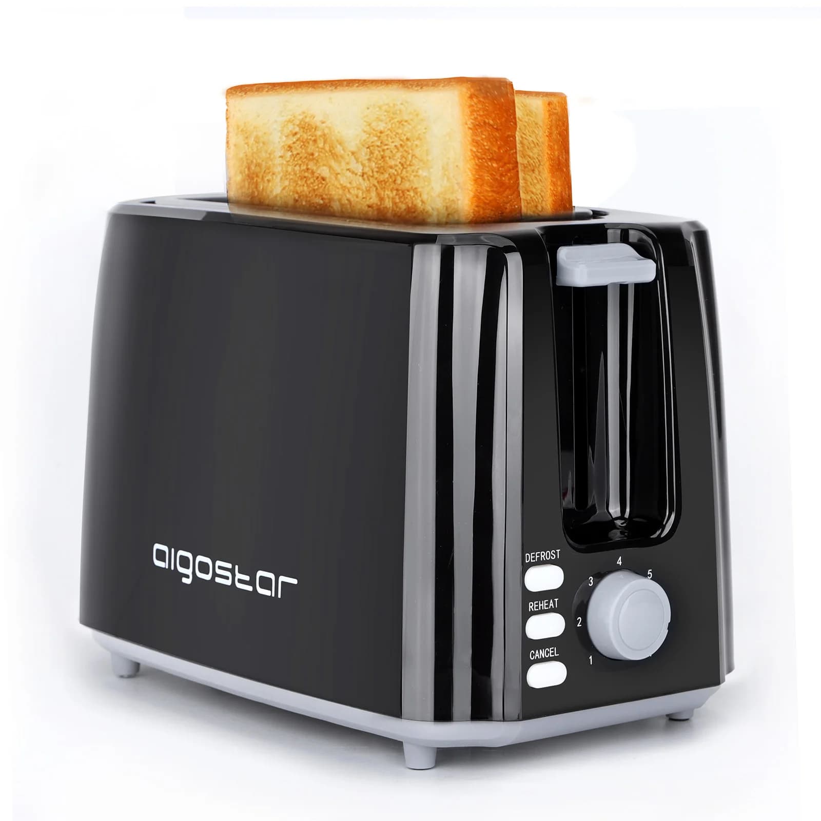 Toster Aigostar 750W Z 2 Ustawieniami Opiekania Krustki I 7 Stopniami Opiekania, Urządzenie Kuchenne Do Użytku Domowego, Urządzenie Do Gotowania.