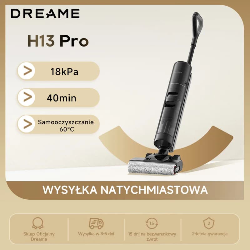 Bezprzewodowy odkurzacz pionowy mopujący Dreame H13 Pro