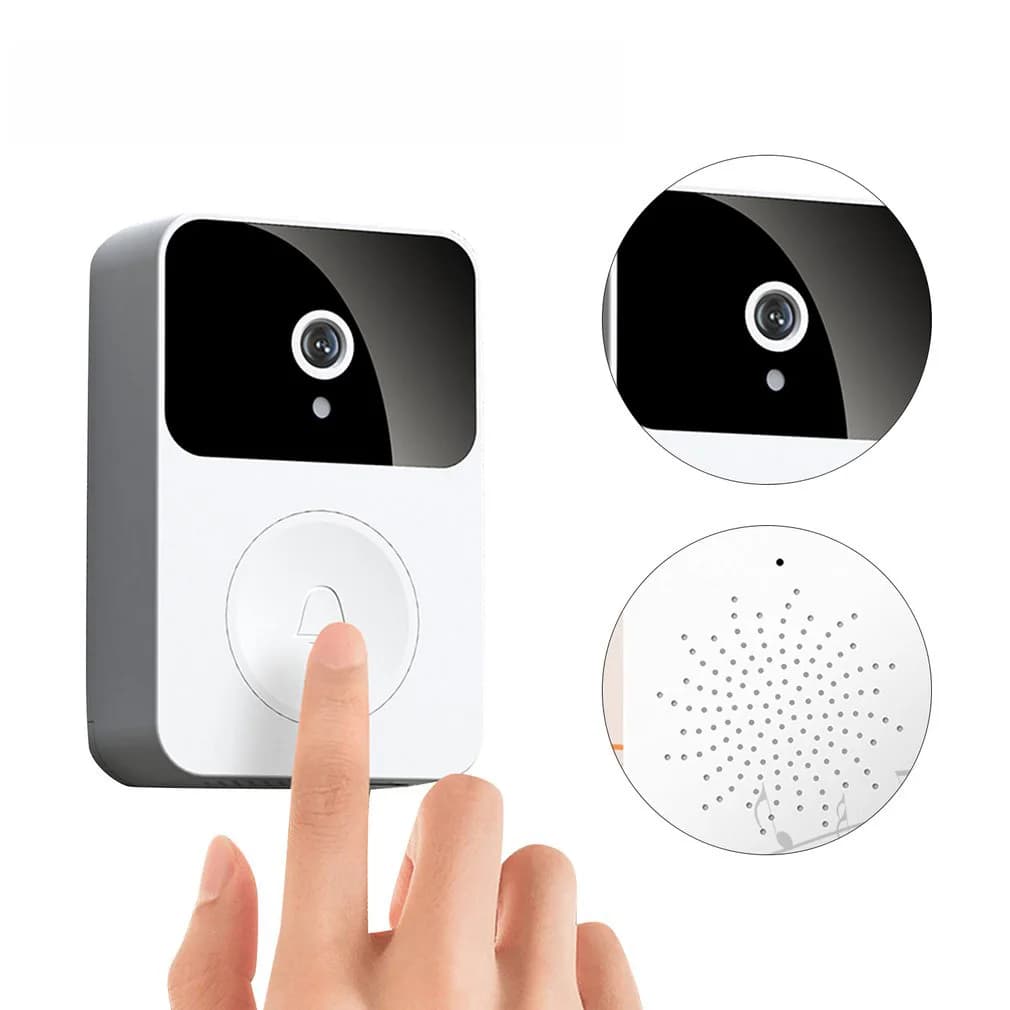 Dzwonek do drzwi HD, zewnętrzny dzwonek bezprzewodowy WiFi z kamerą, ochrona, noktowizor, wideodomofon, zmiana głosu, do monitoringu domu, telefon