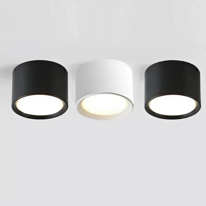 Nordycki współczesny downlight do montażu powierzchniowego Lampa sufitowa LED Reflektor trzech konwersji kolorów światła Downlight LED