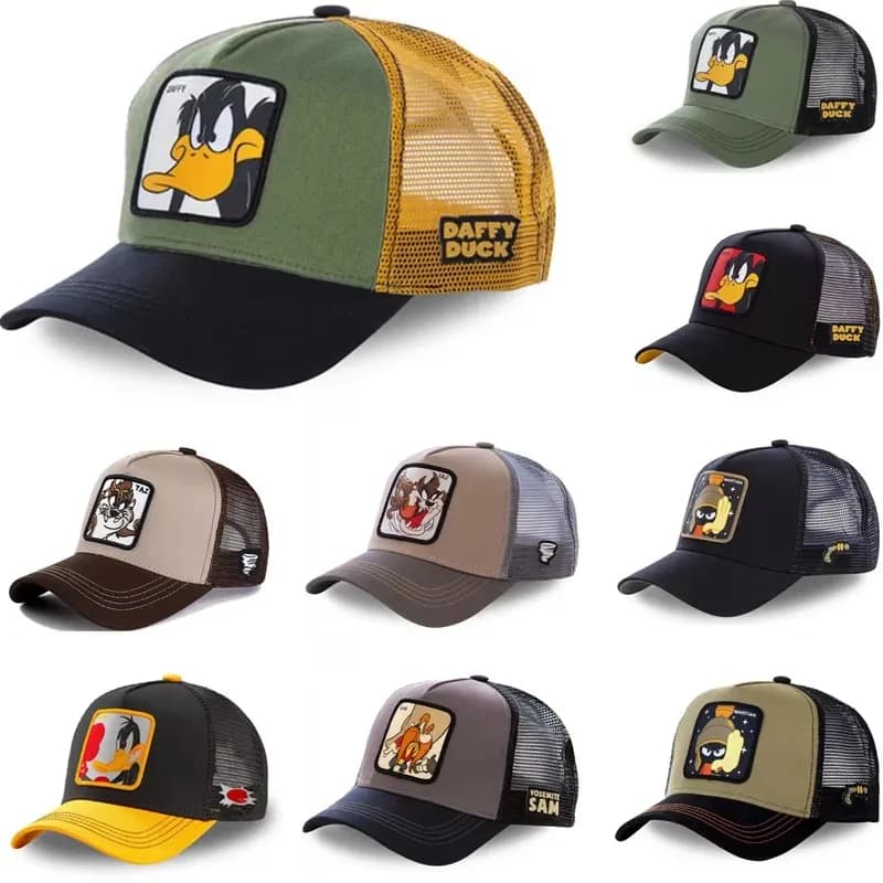 Wysokiej jakości marka Anime Cartoon Snapback bawełniana czapka z daszkiem mężczyźni kobiety Hip Hop tata kapelusz z siatką czapka typu Trucker