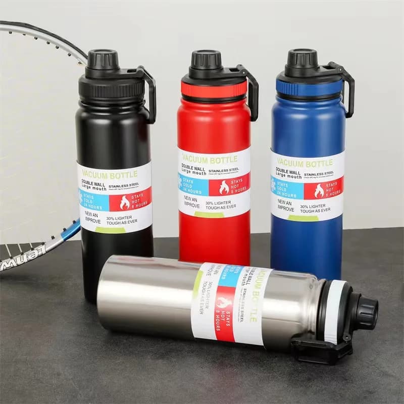 Termos 600/800/1000ML, stal nierdzewna, termiczny kubek samochodowy, utrzymuje zimno i ciepło, termiczny kubek sportowy, izolowany kubek, termos