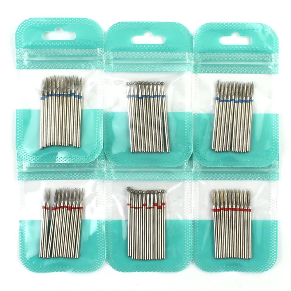 10 sztuk frez diamentowy zestaw wierteł do paznokci do akcesoriów do Manicure Pedicure Eletric Machine końcówka do paznokci szczotka zadziorów