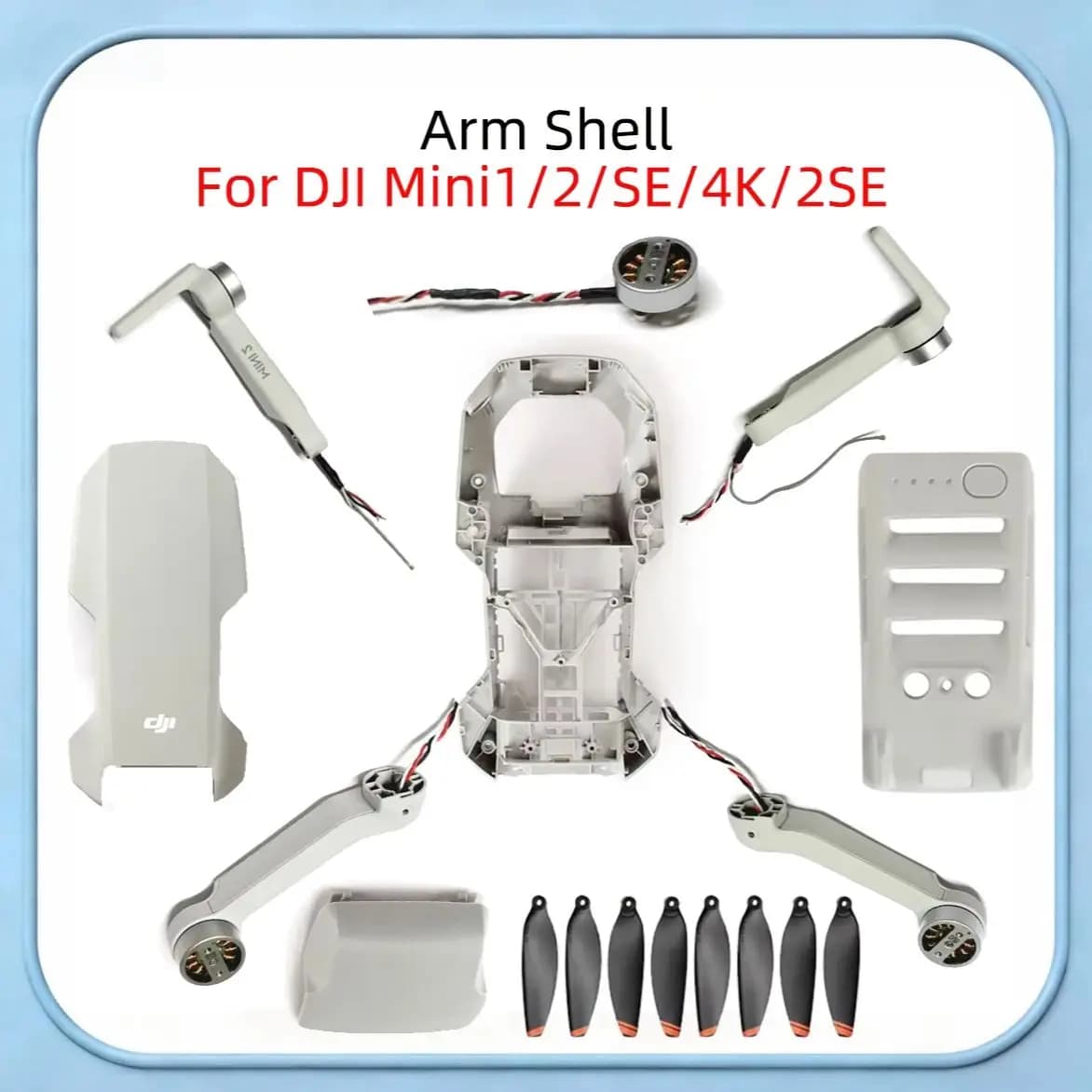 Mini 2 Środkowa Rama Górna Obudowa Przednie Lewe Ramię Silnika Pokrywa Baterii Część Zamienna do DJI Mavic Mini Series