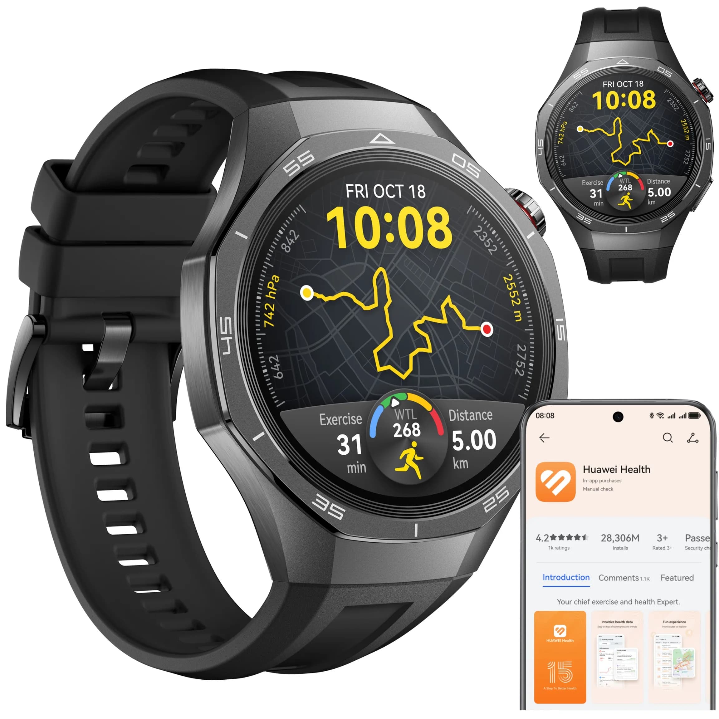 Smartwatch HUAWEI WATCH GT 5 Pro Active 46mm czarny