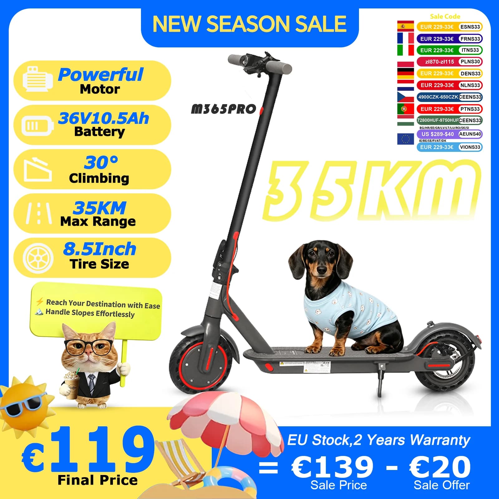 Hulajnoga Elektryczna M365PRO/M365 X1 36V 10.5Ah Mocny Silnik 35KM Długi Zasięg Szybka Jazda 8.5-calowe Opony Pełne Składana Inteligentna