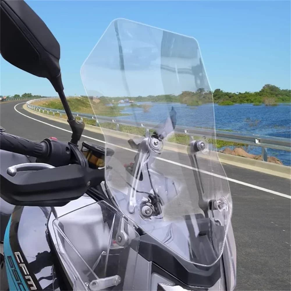 Modyfikacja przedniej szyby CFMOTO 650MT, przednia szyba i wysoka osłona klatki piersiowej, szyba 650MT 650 MT 650