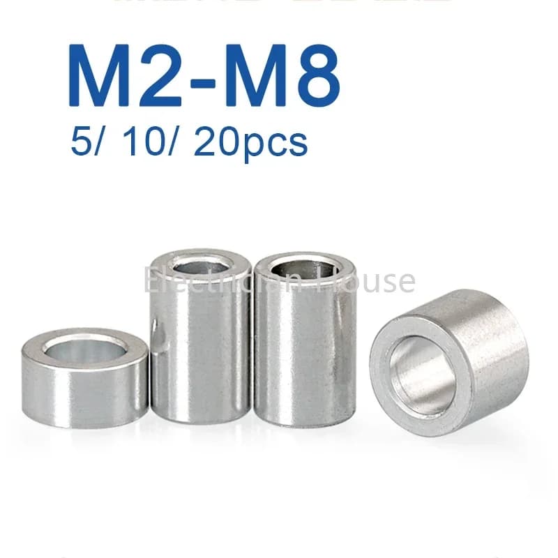 5/10/20 szt. Podkładka płaska ze stopu aluminium M3 M4 M5 M6 M8, tuleja CNC, niegwintowana podkładka dystansowa do modeli RC