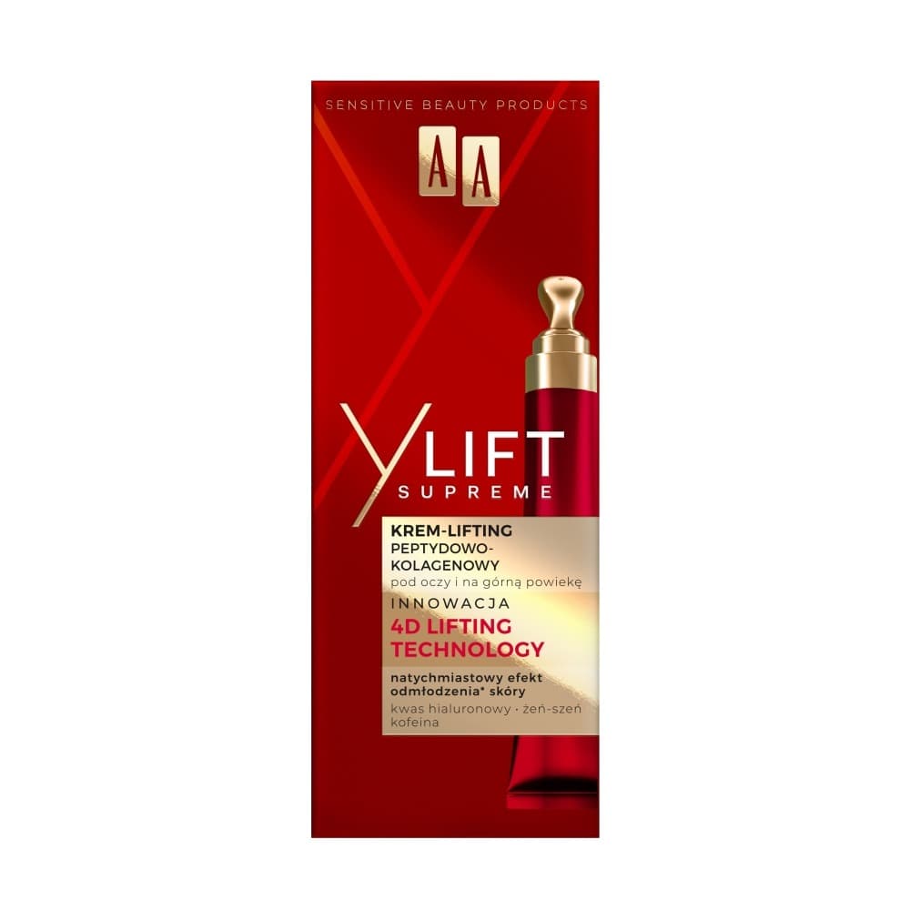 AA Y Lift Supreme Krem-lifting pepetydowo-kolagenowy pod oczy i na górną powiekę 15ml