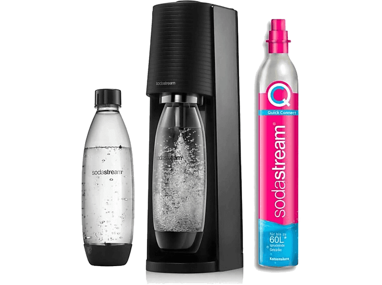 Saturator SODASTREAM Terra Black + nabój CO2 2 Butelki Fuse 1L Czarny