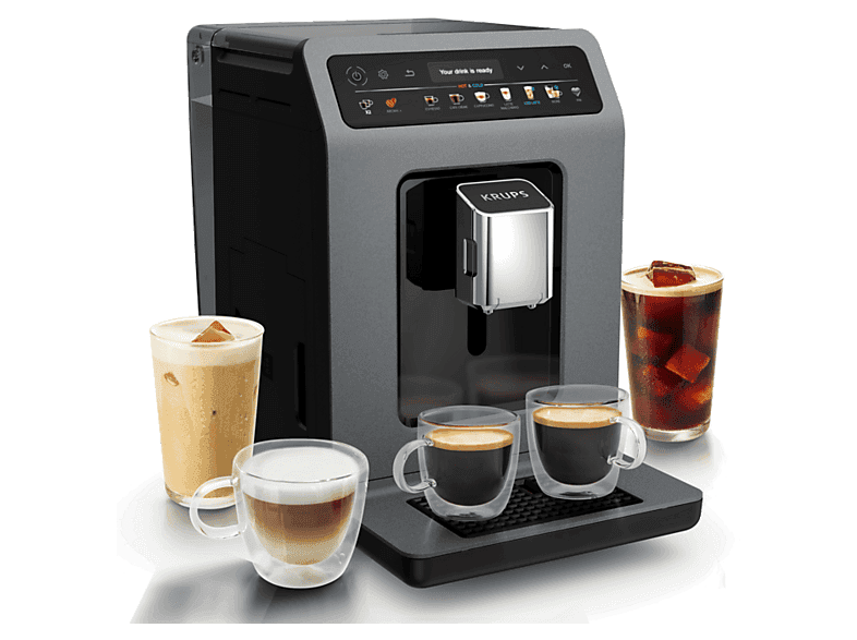 Ekspres ciśnieniowy KRUPS Evidence Hot & Cold EA898GF0 Szary