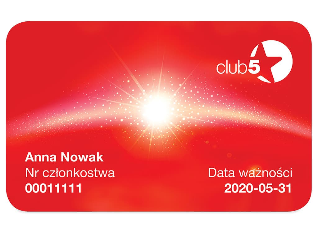 Karta członkowska Club 5* Premium