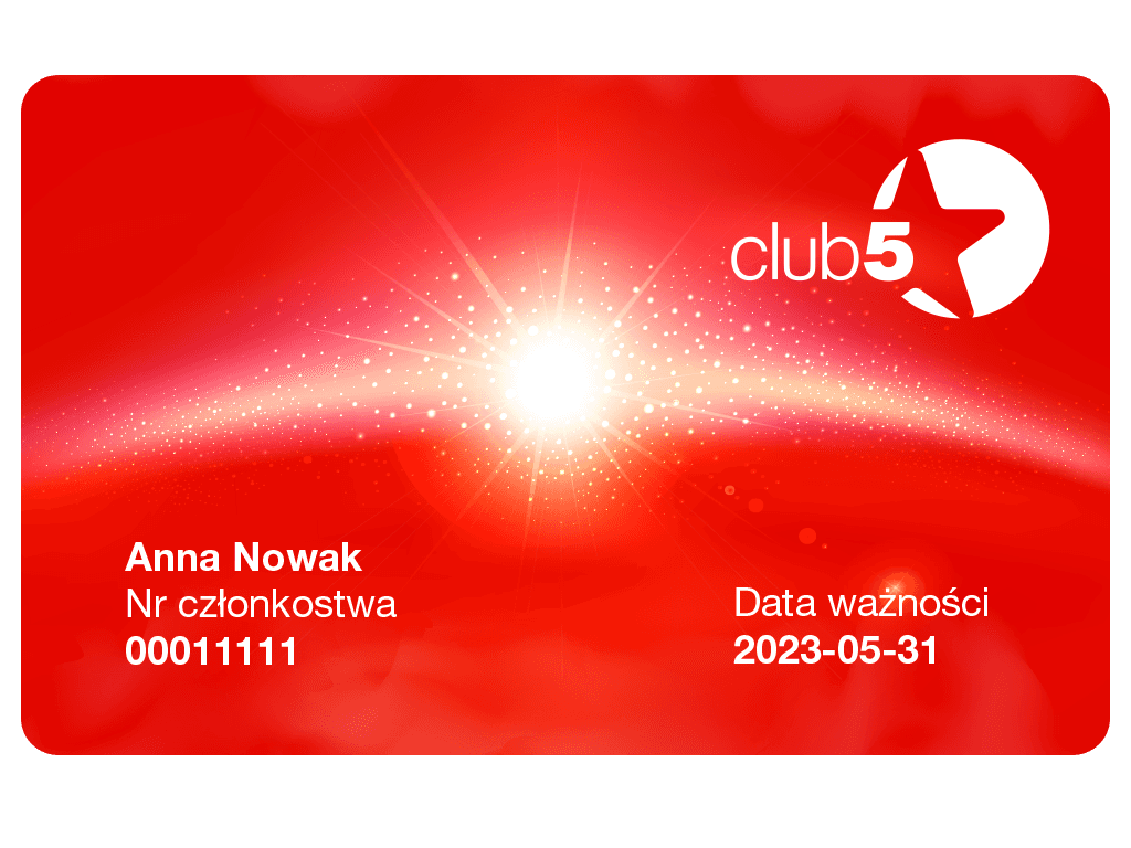 Karta członkowska Club 5* Premium