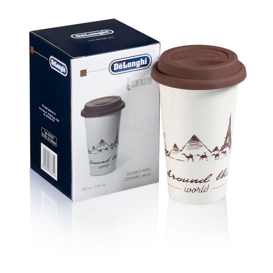 De'Longhi Ceramiczny kubek termiczny, dla miłośników podróży, 300 ml DLSC057