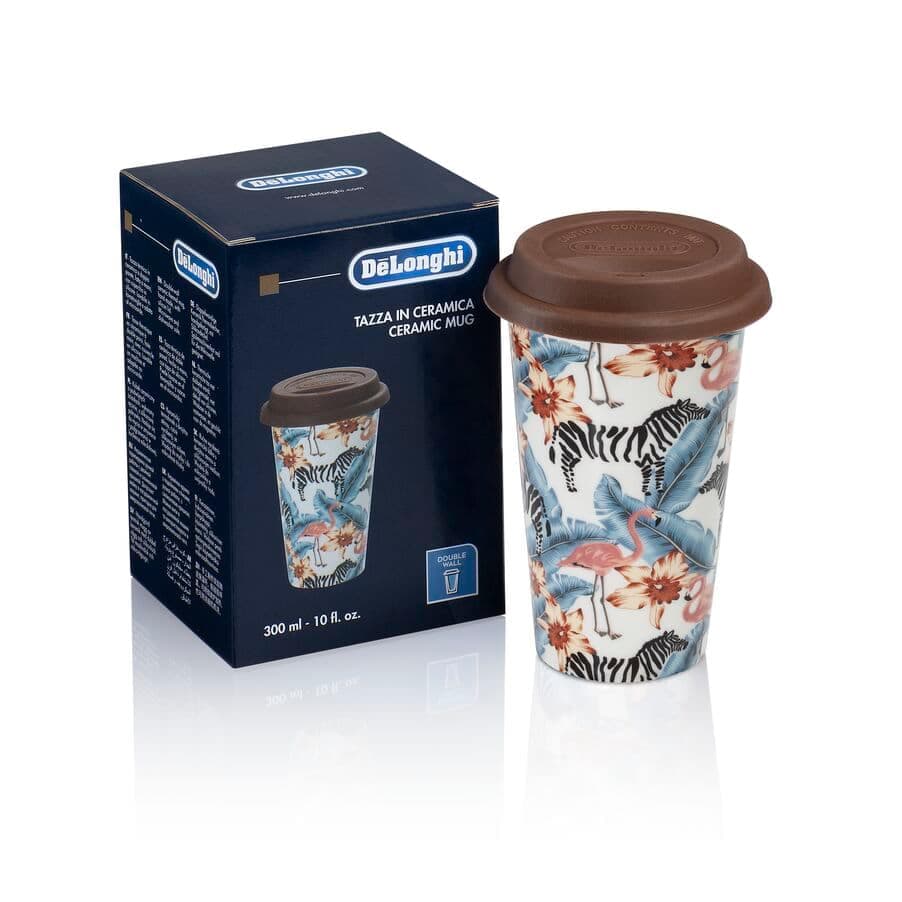 De'Longhi Ceramiczny kubek termiczny, wzór dla miłośników zwierząt, 300 ml DLSC067