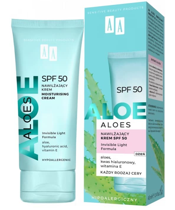 AA Aloes Nawilżający Krem SPF50 40ml