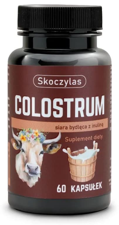 Skoczylas Colostrum Siara Bydlęca z Inuliną Suplement Diety 60 Kapsułek
