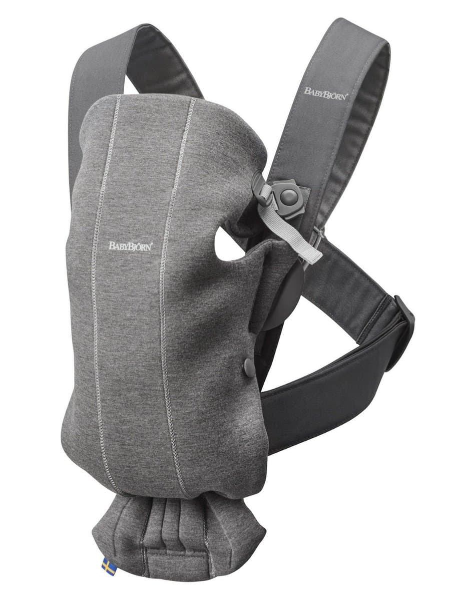 BabyBjorn, Mini, Nosidełko, Jersey, Ciemny Szary, 3D