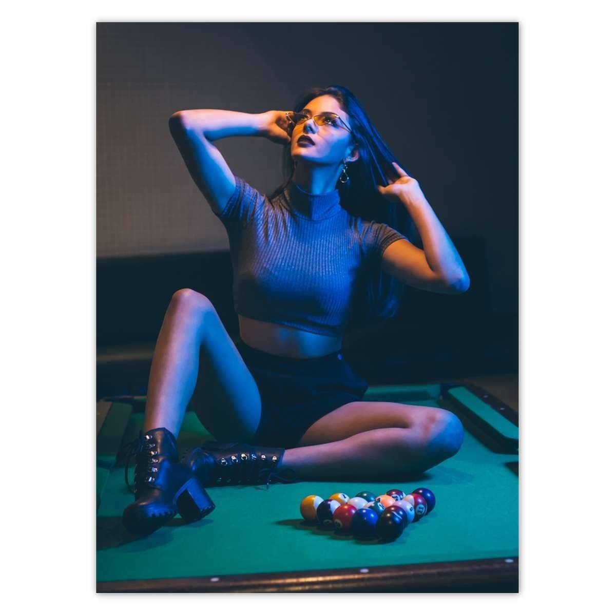 Baner 100x135 Bilard Gra Stół Bile Kije