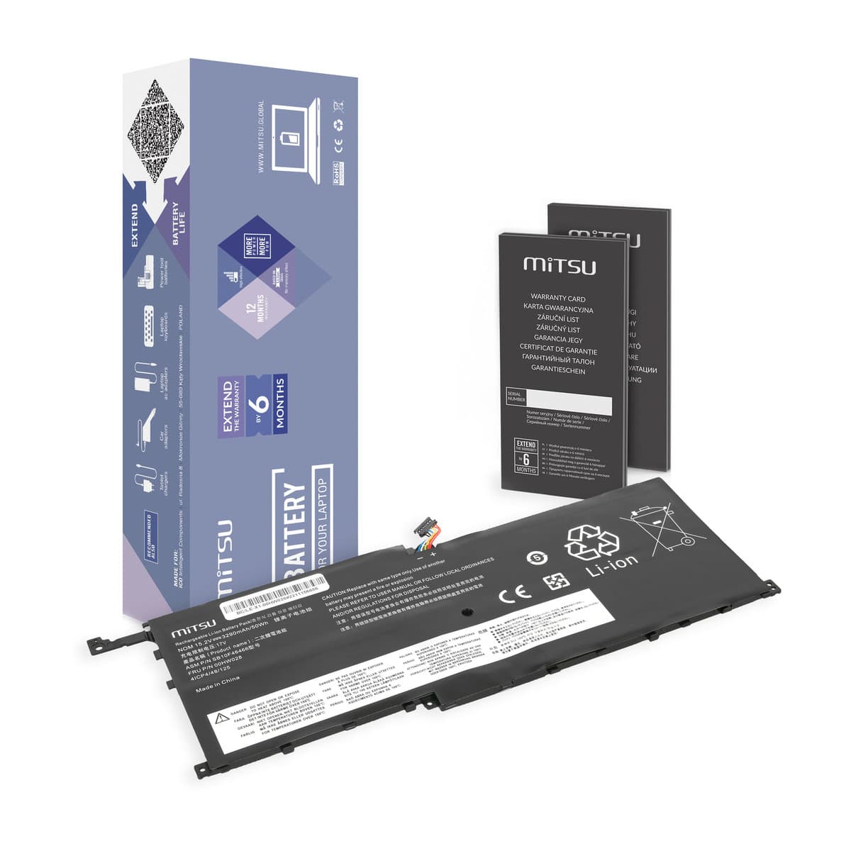 Bateria 00HW028 01AV439 do Lenovo X1 Carbon 20FB