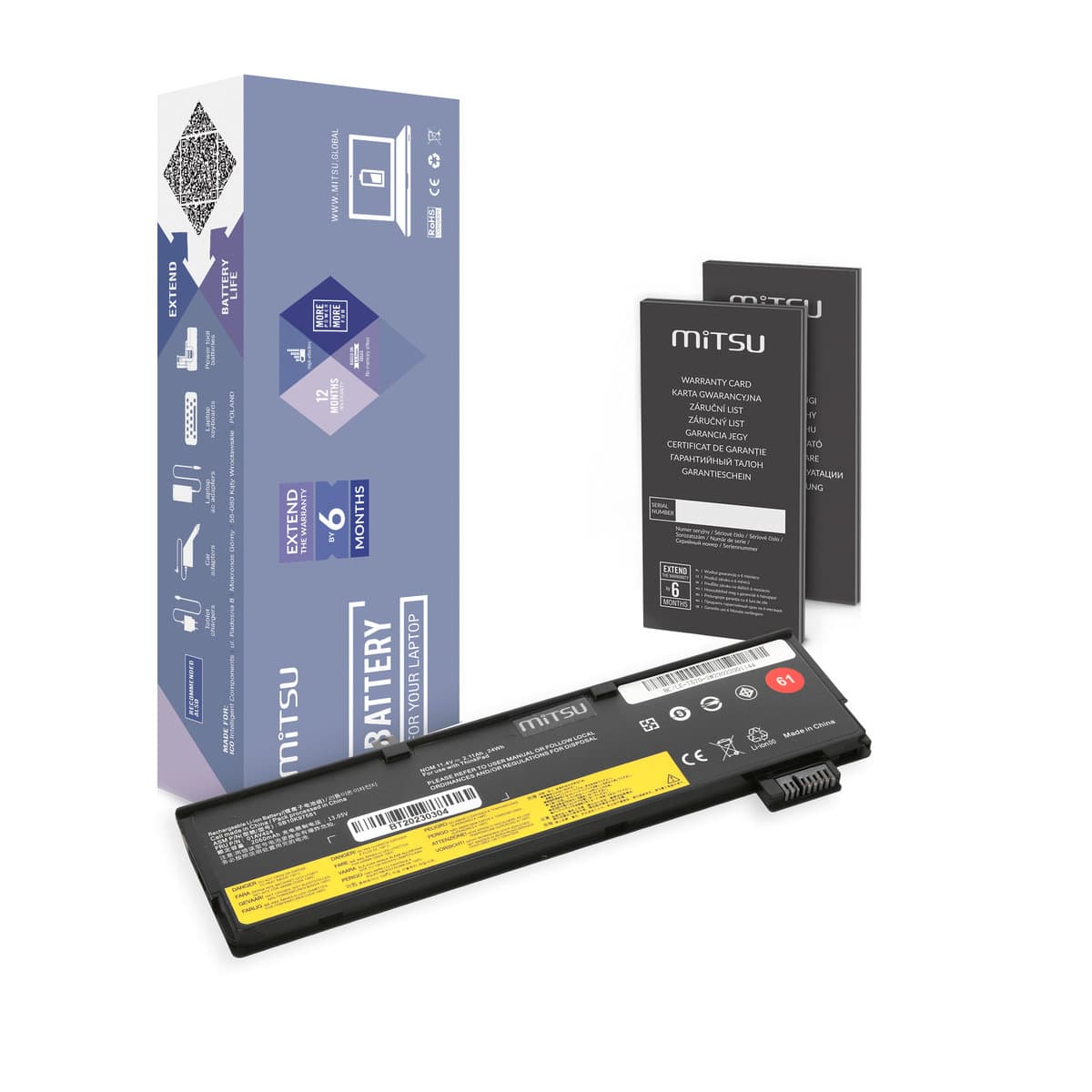 Bateria SB10K97582 do Lenovo ThinkPad T470 T570