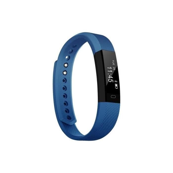 Bransoletka fitness na Androida i iOS - niebieska