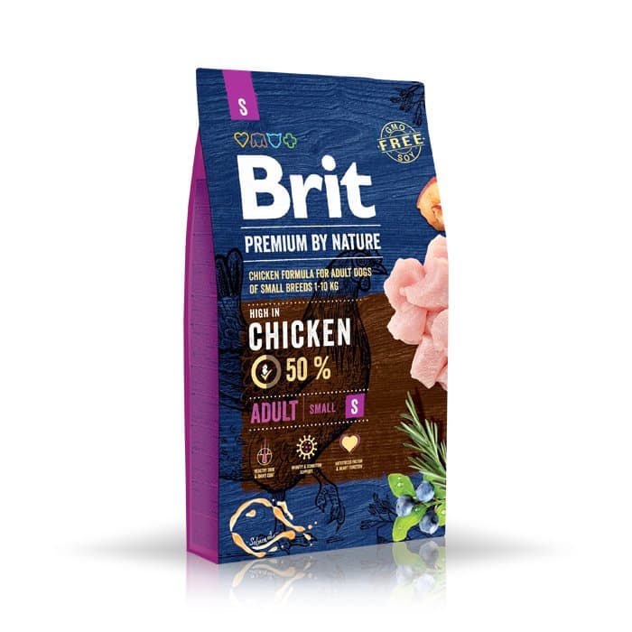 Brit, karma dla psów, Premium By Nature Adult Small S, 8kg.