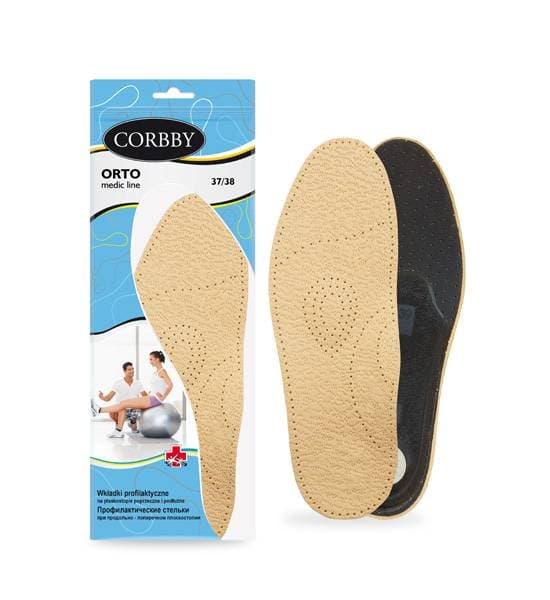 Corbby wkładki orto skórzane na płaskostopie r. 41