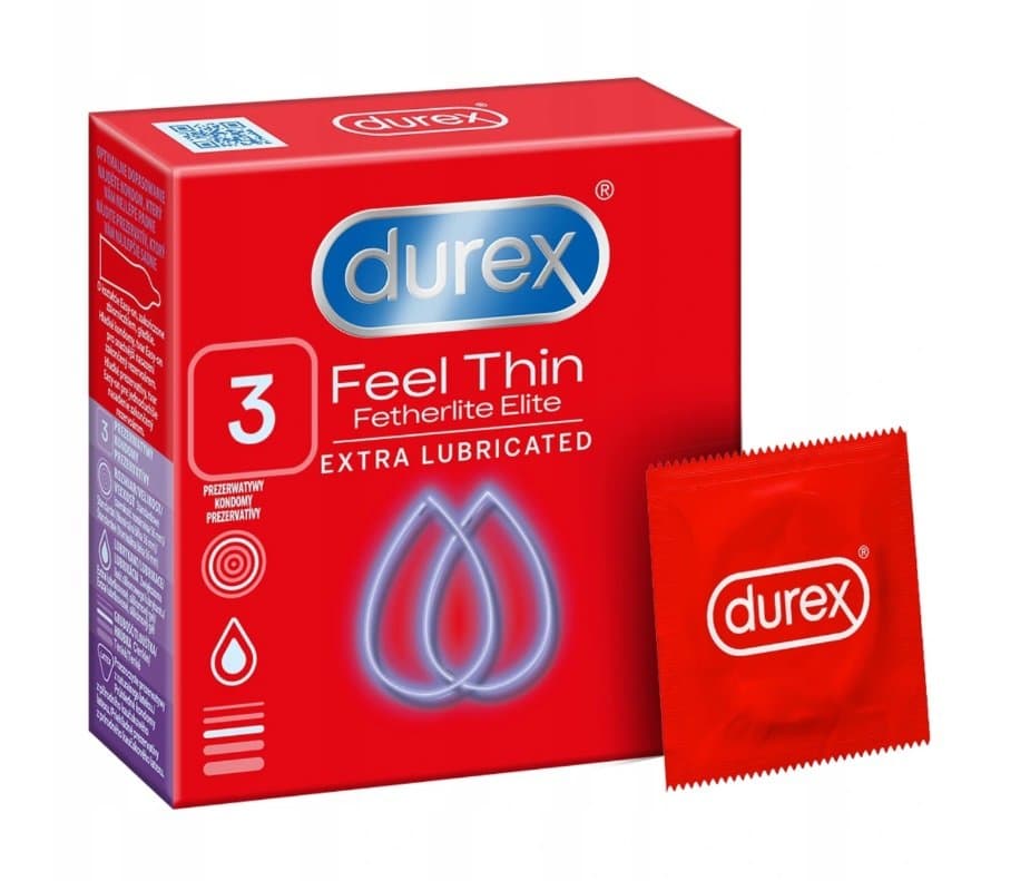 Durex, prezerwatywy Fetherlite Elite, 3 szt.