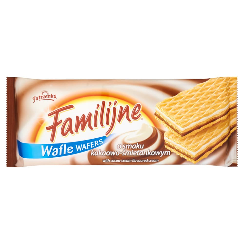 Familijne, wafle o smaku kakaowo-śmietankowym, 180g