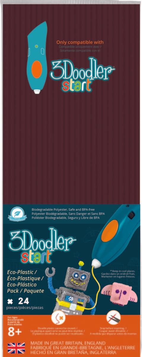 Filament 3Doodler Start, Eko, 2.5mm, 24 sztuki, Coco Brown