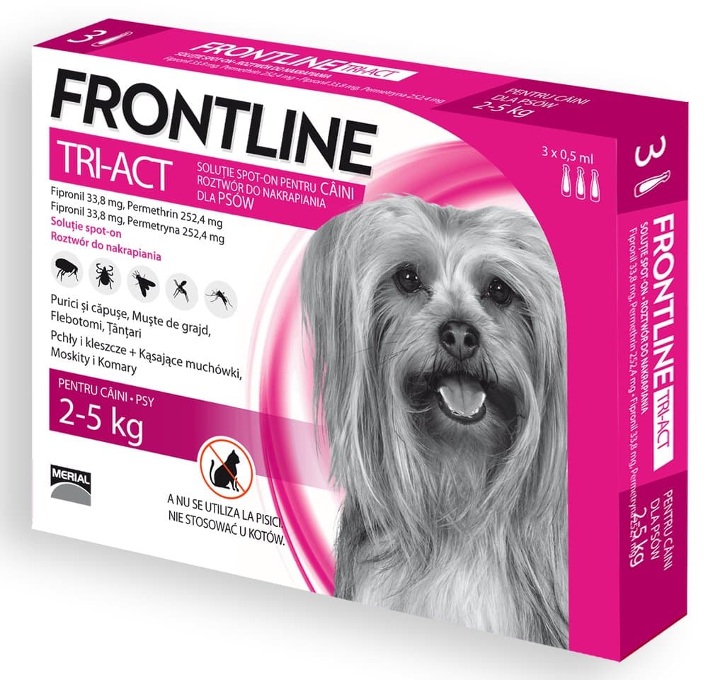 FRONTLINE Tri-Act XS 2-5kg (pipeta 3 x 0,5ml)