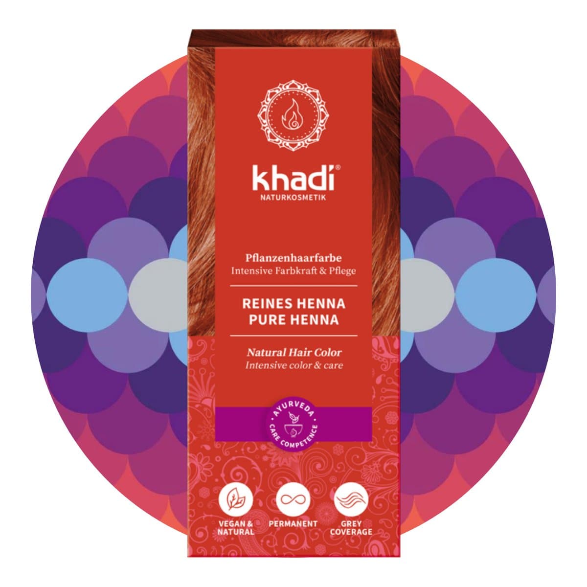 Henna Do Włosow Czerwona Naturalna Khadi 100G