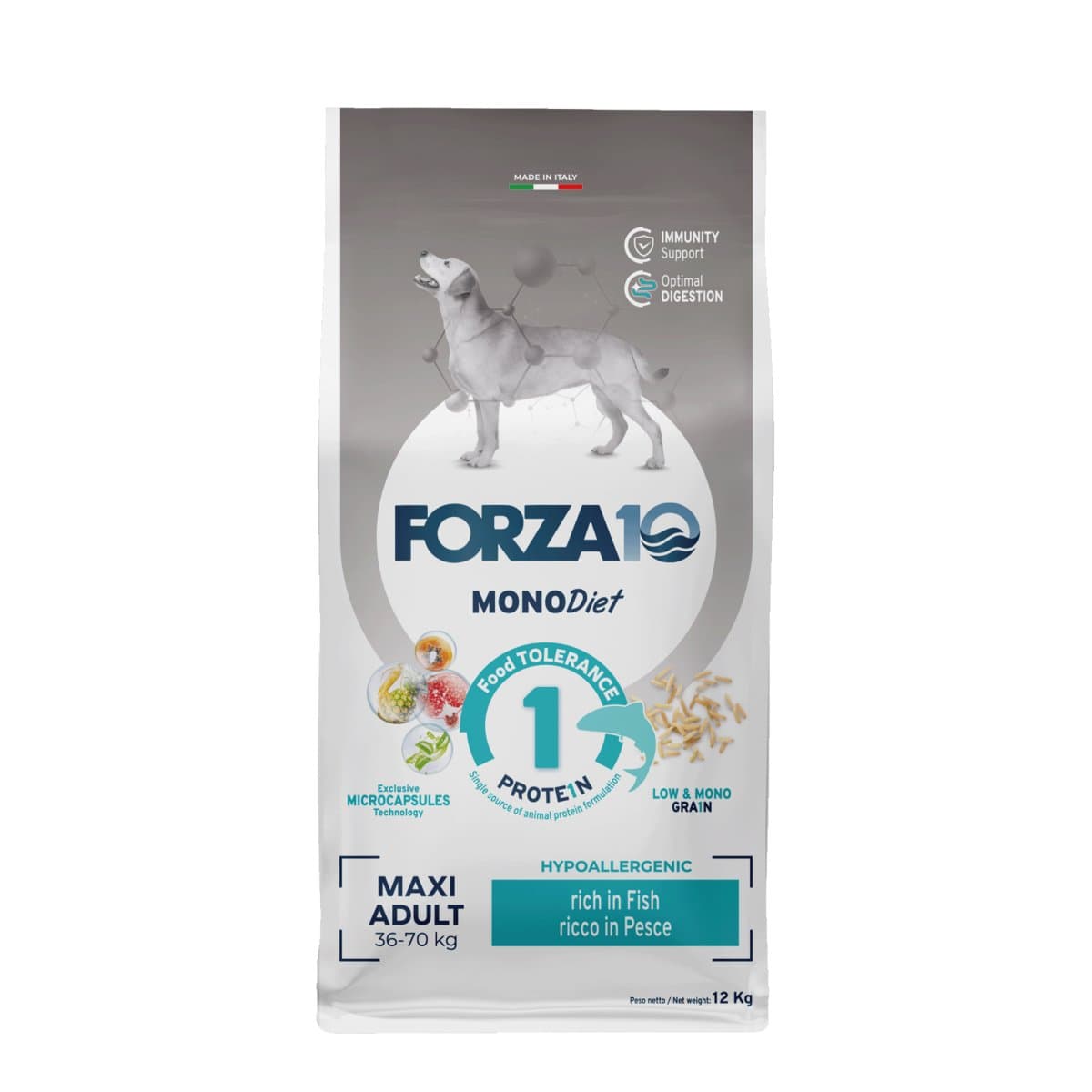 Karma sucha dla psa FORZA10 Maxi MonoDiet z rybą, 12 kg.