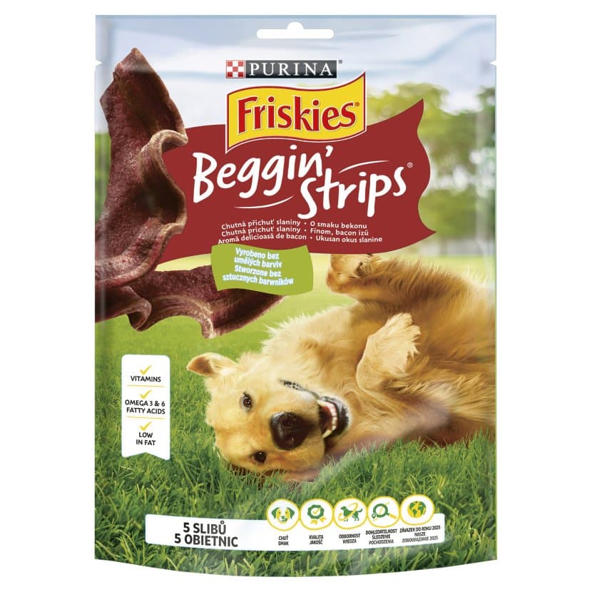 Karma uzupełniająca dla psów FRISKIES Beggin Strips, 120 g.