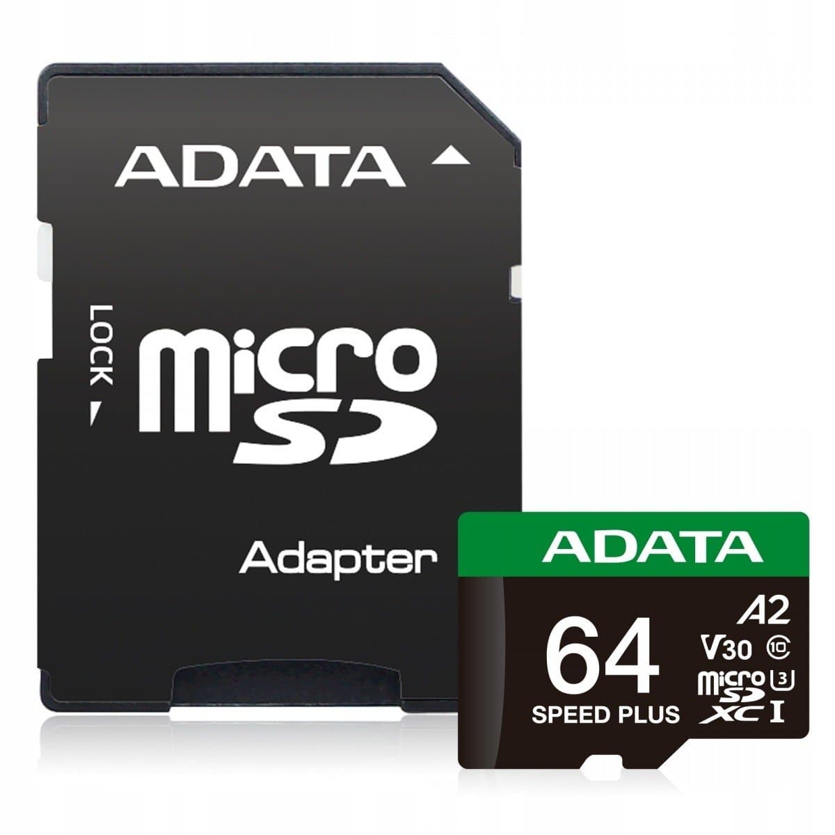 Karta microSD Speed Plus 64GB UHS1 U3 V30 A2 160