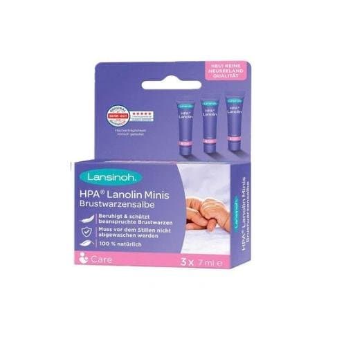 Lansinoh, HPA Lanolina minis, 3x7 ml