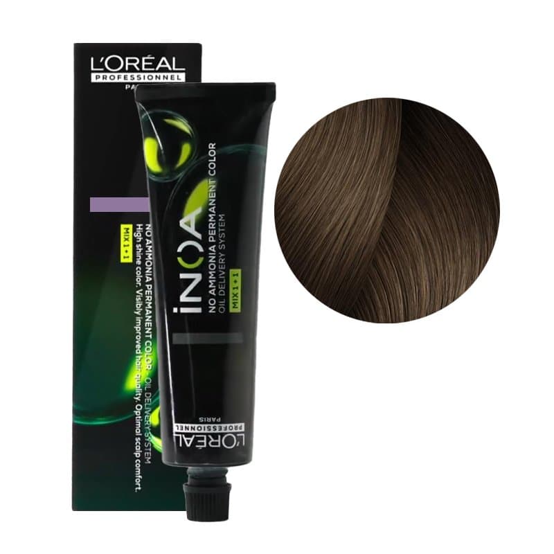 Loreal, Inoa, Farba do włosów 7,23 Złoty Blond Opalizujący