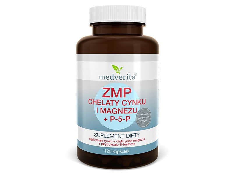 Suplement diety, Medverita, Chelaty Cynku i Magnezu, 120 kapsułek