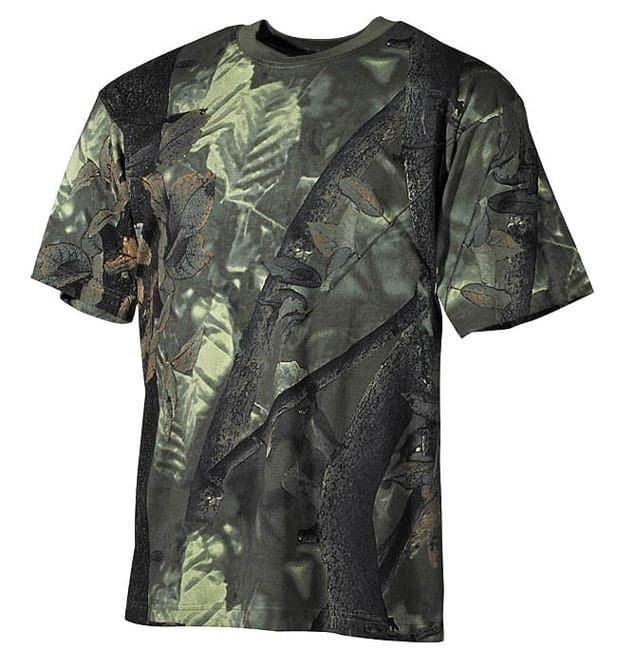MFH Koszulka T-shirt Hunter-Oliv - Leśne Camo - L