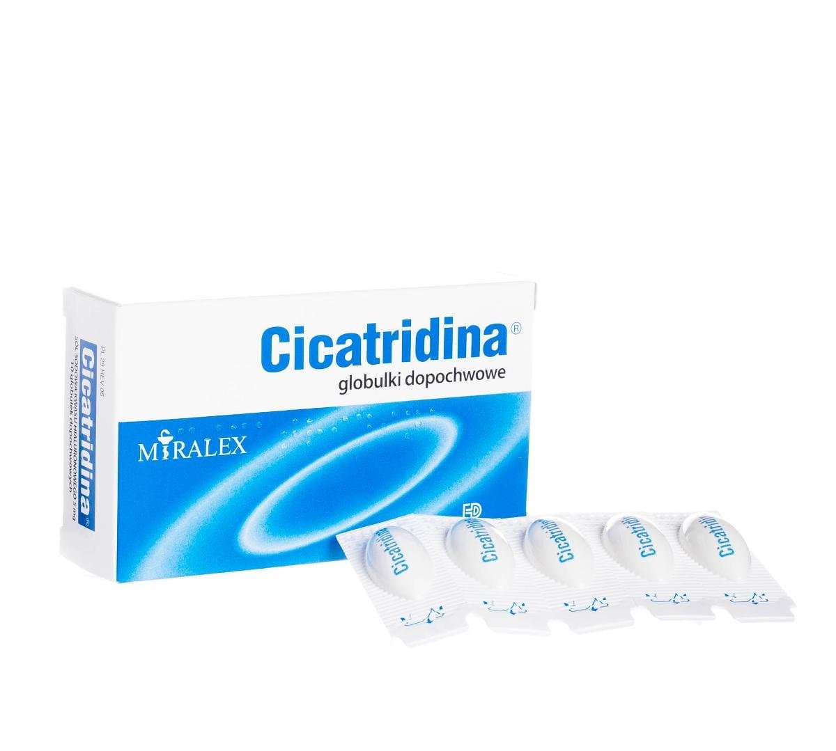 Wyrób medyczny, Miralex, Cicatridina, 10 globulek