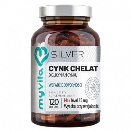 MyVita, Silver Cynk Chelat, Suplement diety, 120 kaps.