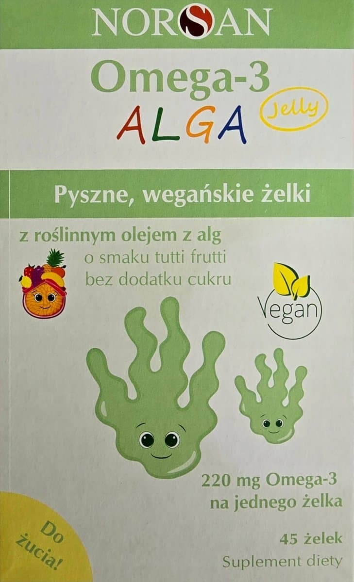 Norsan Omega-3 ALGA Jelly Pyszne żelki wegańskie