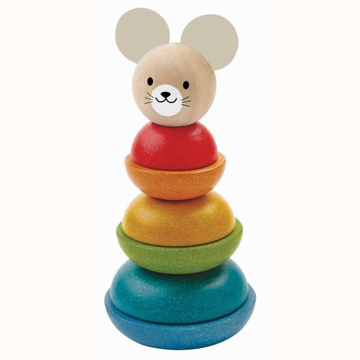 Plan Toys, wieża do układania Myszka