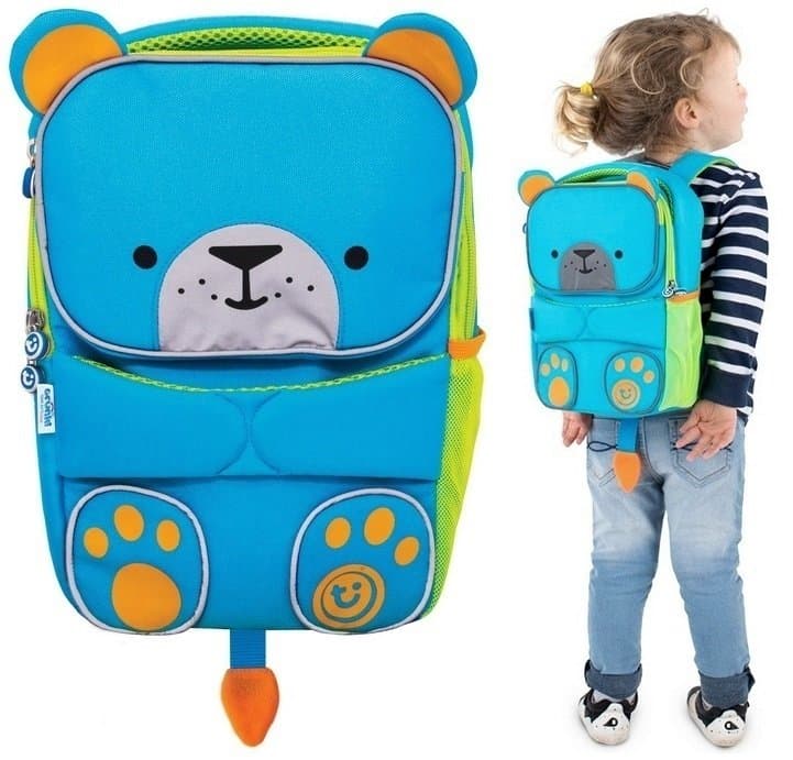 Plecak dla przedszkolaka miś niebieski Trunki