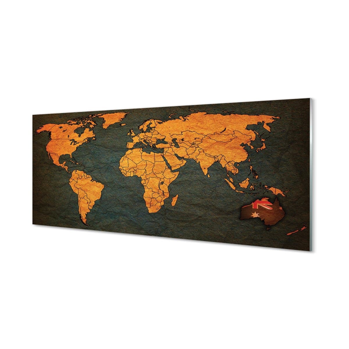 Płyta szklana do kuchni + klej Złota mapa 125x50 cm