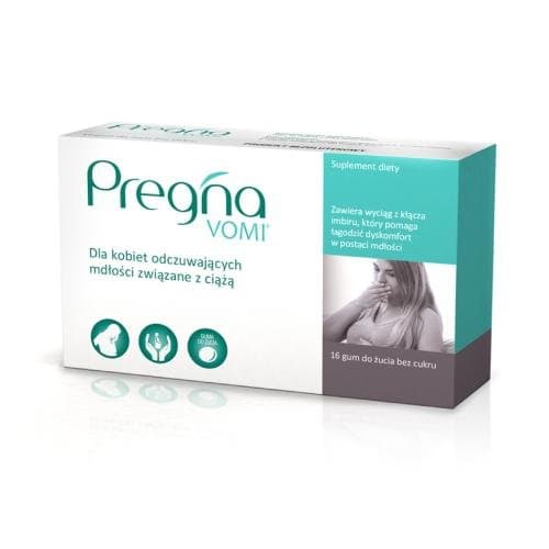 Pregna Vomi, suplement diety, 16 gum do żucia