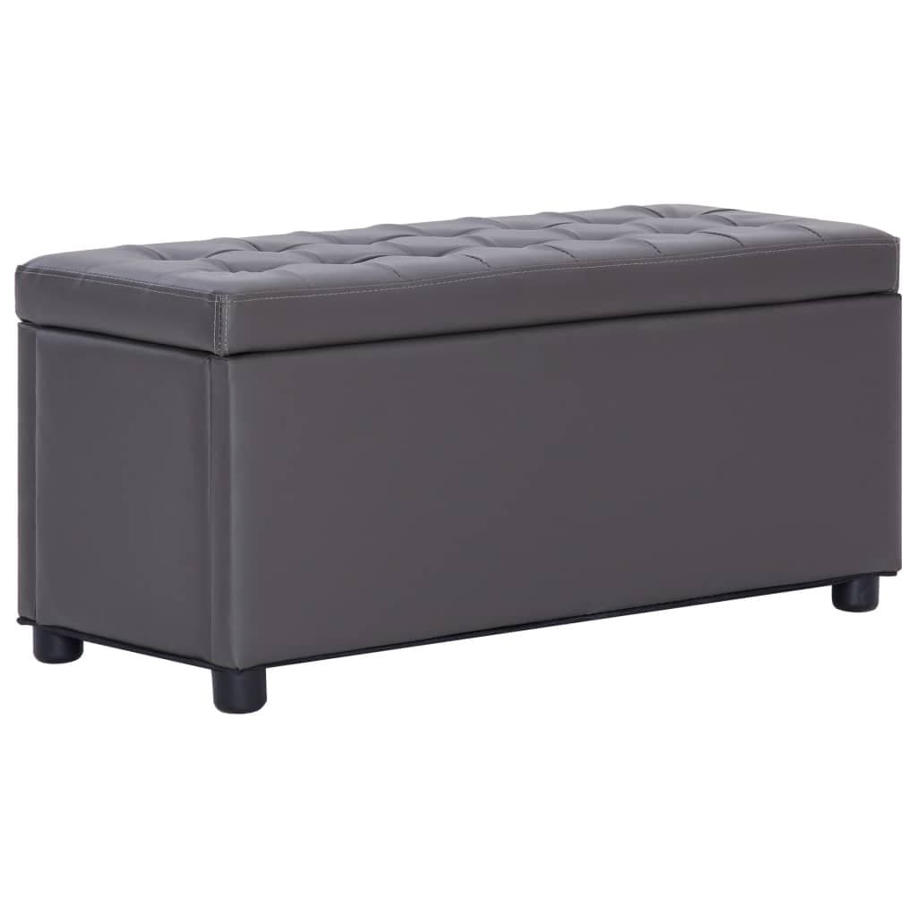 Puf z pojemnikiem VIDAXL, szary, 87,5 cm